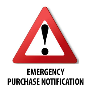 Emergency Purchase Notification