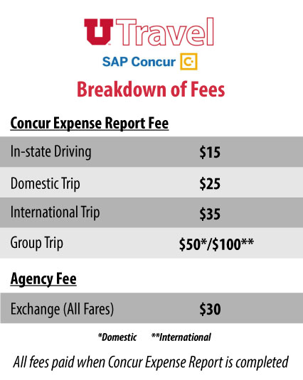 concur travel fees